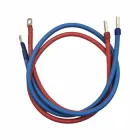 Комплект кабелів для з'єднання інвертора та АКБ перетин 25мм.кв, 2шт по 100см, з клемами під болт Ду М8 та штиревими накінечниками