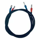 Комплект кабелів для з'єднання інвертора та АКБ перетин 16мм.кв, 2шт по 100см, з клемами під болт Ду М8 та штиревими накінечниками