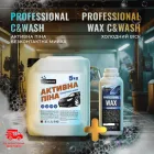 Активна піна безконтактна мийка Суперконцентрат 1:9 Всесезонна 5кг NEW PROFESSIONAL C&WASH + Холодний віск PROFESSIONAL WAX C&WASH концентрат 1 кг