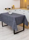 Скатертина з тефлоновим покриттям "Мрамор темно-сірий" 2.2м х 1.8м
