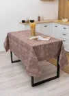 Скатертина з тефлоновим покриттям "Мрамор розово-коричневий" 1.2м х 1.8м