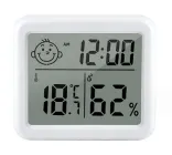 Кімнатний термометр гігрометр годинник cx-0813 цифровий з LED дисплеєм градусник вологомір (799058846-1) Білий