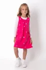 Теплий сарафан для дівчинки Mevis малиновий 3923-02 104