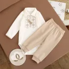 Вишитий набір для хлопчика боді та штани ЯсенСвіт 80 см молочний BD69SD2-YasenSvit-26 Ladan