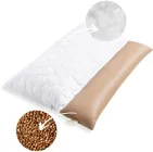 Подушка ортопедична з наволочкою IDEIA Гречаний Комфорт 50х70 см з валиком для підтримки шиї з лушпинням гречки (4820227287789)