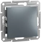 Вимикач 1-клавішний Schneider Electric Asfora Сталь (EPH0100162)