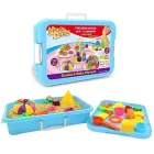 Кінетичний пісок для дітей "Торт і печиво", маса для ліплення набір для творчості з формами для ліплення