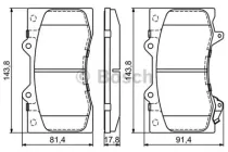 Колодки гальмівні дискові передні Bosch (0986494693)