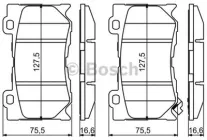 Колодки гальмівні дискові передні Bosch (0986494707)