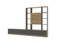 Стінка у вітальню Doros Капрі Тахо/Графіт 240х33х153 (44900189)