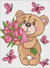 Алмазна мозаїка в обкладинці Ideyka Чарівний ведмедик 30x40 см (AMO8035)