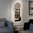 Дзеркало настінне Art-com безрамне асиметричне з Led-підсвічуванням 1500х700 мм з сенсорним димером, з вимикачем (БРЛД 19 ROZ9900000057)