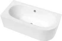 Ванна акрилова Helmken Marbella Lux 160x75 см (3425339S8M) комплект 3 в 1: лівостороння ванна, ніжки, Біла фронтальна панель