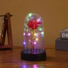Троянда в колбі з LED підсвічуванням на батарейках, 155х85 мм, декоративна троянда, 3Д нічник троянда, подарунок, червона