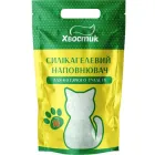 Наповнювач силікагелевий Хвостик із зеленими гранулами для котячого туалету дрібний 10л