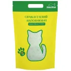 Наповнювач силікагелевий Хвостик із зеленими гранулами для котячого туалету дрібний 15л