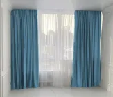 Комплект штор MANA оксамит 150*240см, дві штори. Колір бірюзовий (Б044).