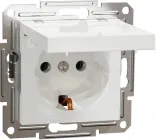Розетка Schneider Electric Asfora із заземленням та кришкою Біла без рамки (EPH3170121)