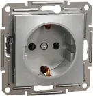 Розетка Schneider Electric Asfora із заземленням Алюміній (EPH2900161)