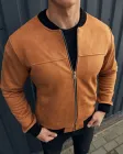 Бомбер демісезонний замш беж М