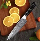 Японський ніж Santoku з дамаської сталі у подарунковій упаковці TURWHO 5" універсальний (VG10 Steel)