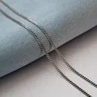 Срібна тонка ланцюжка ланцюг Панцир 45 см срібло 925 2.00 г 073р2/40