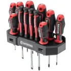 Набір викруток Intertool професійних 12 штук SL PH з пластиковим тримачем сталь S2 прогумовані ручки (000078624)