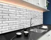 Наклейка на кухонний фартух 60 х 300 см, з фотодруком та захисною ламінацією цегла з декоративним швом (БП-s_tx297-3)