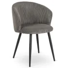 Стілець для кухні та вітальні Mebel Elit TAYLOR Сірий Вельвет (ME.TAYLOR/P/SZTR/K)