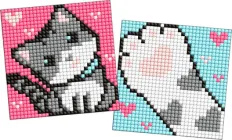 Алмазна мозаїка Ideyka на магнітній основі Для дітей Сірий пухнастик 9х9 см (AMG1051)