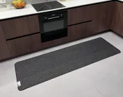 Безворсовий килим на гумовій основі Flex 0.6x1.1 м. антрацит 19706/80