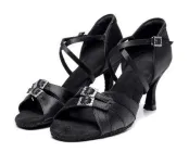 Босоніжки для танців Staranna 38 24 см чорні з регулюванням (RegЧ240)
