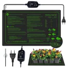 Нагрівальний килимок для розсади з термостатом, регулюванням температури та вологозахистом, 25x52см 20Вт