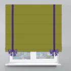 Римські штори DECOLIV Велюр зі стрічкою та бантом зелений 40*170 см