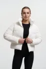 Пуховик укорочений жіночий "Bubble" білий M-L