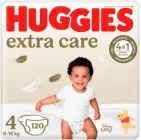 Упаковка підгузок Huggies Extra Care Mega 4 8-16 кг 120 шт (2 пачки по 60 шт) (5029053578118_1)