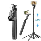 Селфі палиця зі стабілізатором, штативом 1,57м та AI-камерою, 360 Gimbal C16R для телефону, LED освітлення