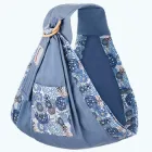 Дитячий слінг перенесення для новонароджених від 0 до 36 місяців з квітками Джинсовий v-12670