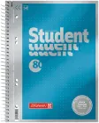 Коледж-блок Brunnen Premium А5 80 аркушів у клітинку Блакитний з металевим блиском (10-671 57)