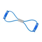 Ремінь еспандер трубчастий вісімка для фітнесу та пілатесу блакитний (OK0095_2)