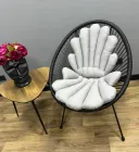 Комплект подушок у лаунж крісло Shells панама 50х45х55 см світло-сірий