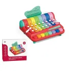 Ксилофон YL 1022-38 (24) 8 металевих пластин, 3 способи гри: стукання, натискання кнопок, обертання кілець, 3 листи з нотами, в коробці