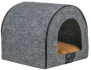Будинок з фетру для собак і котів Арка FX home на блискавці 36 х 36 х 33 см розмір M Сірий (2820000021267)
