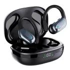 Бездротові блютуз навушники BX-17 із шумопоглинаючим мікрофоном та вушними гачками для спорту Black