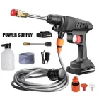 Автомийка Високого Тиску, Акумуляторна Мінімийка Water Gun Для Машини, Пістолет-Розпилювач У Кейсі, 2 Акб Авто Мийка Чорний