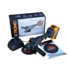 Акумуляторна болгарка Stromo AGA-216 (безщіткова, плавний пуск, 1 акумулятор 4 А/год, зарядний пристрій)