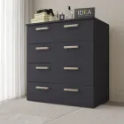 Комод на 4 шухляди IDEA ТКБ-361.2 Антрацит