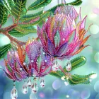 Алмазна мозаїка Brushme Ніжна протея 25х25 см (BH042)