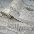 Вінілові шпалери на паперовій основі 10 × 0,53 Слов'янські шпалери Comfort Канкун 9396-01, бежеві, білі, золотисті для вітальні, спальні та передпокою