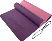 Килимок для йоги та фітнесу EasyFit TPE+TC 183x61x0.6 см ECO-Friendly двошаровий каремат EF-1924-VP Фіолетовий з рожевим (56000897)